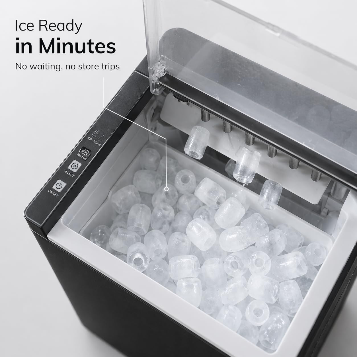 Compact Fast Freeze Portable Countertop Ice Maker