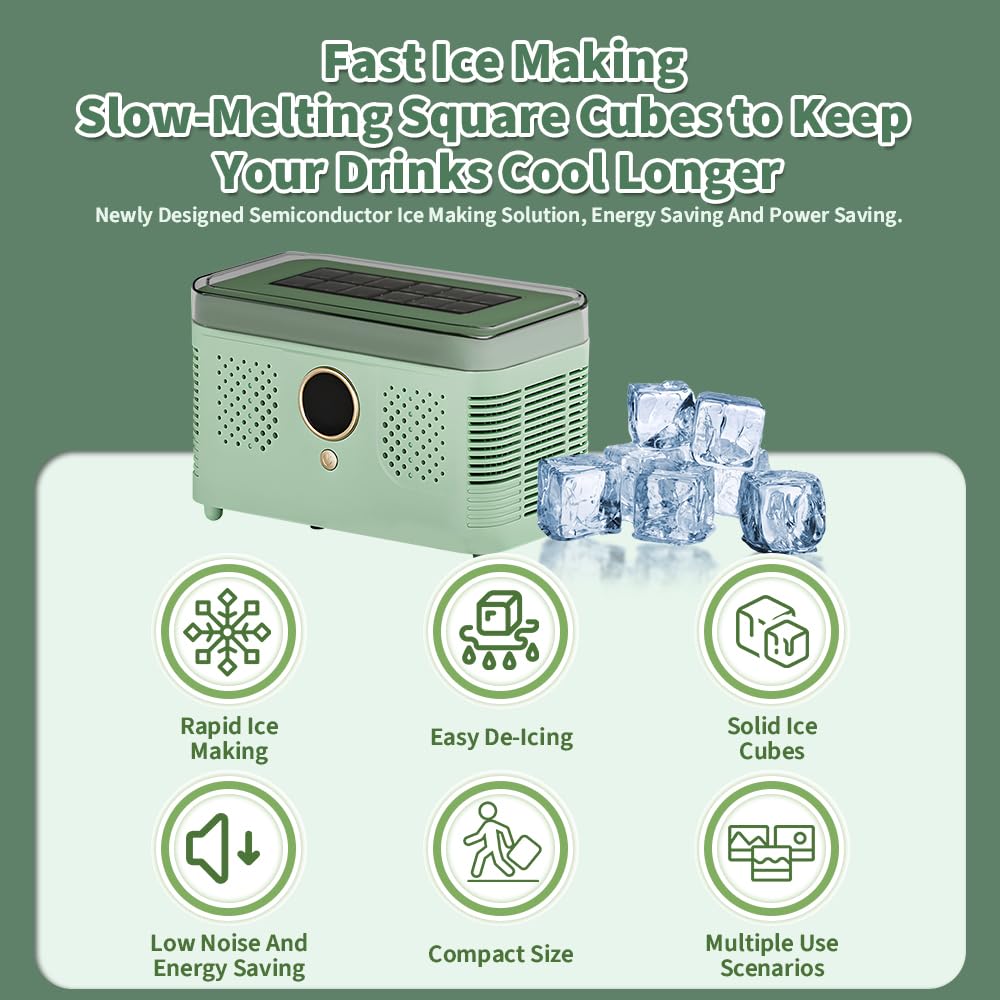 Fast Quiet Portable Countertop Ice Maker