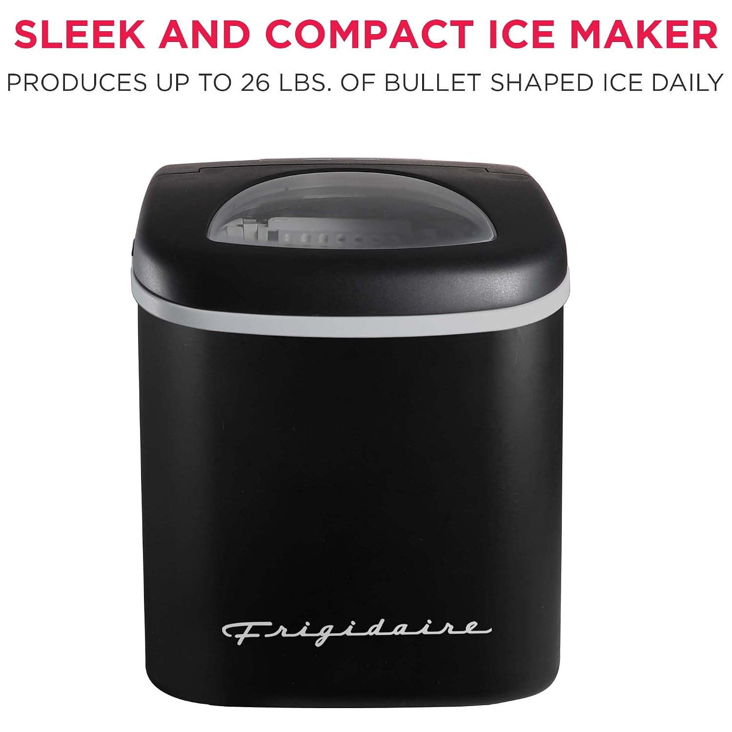 128AMZBLK Black 26Lbs Countertop Ice Maker