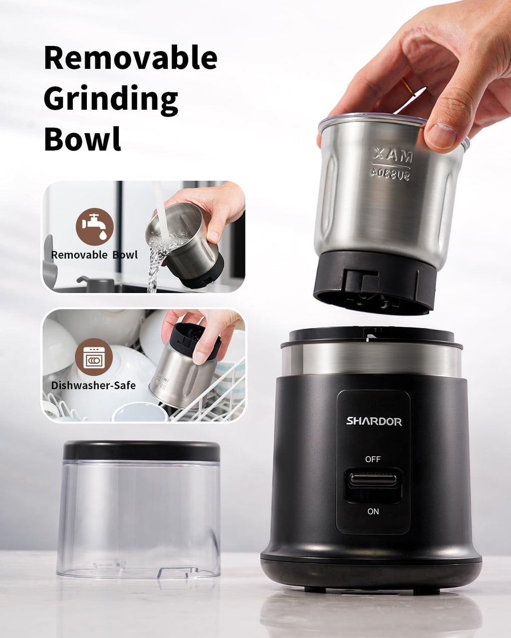 SHARDOR One Touch Electric Coffee & Spice Grinder
