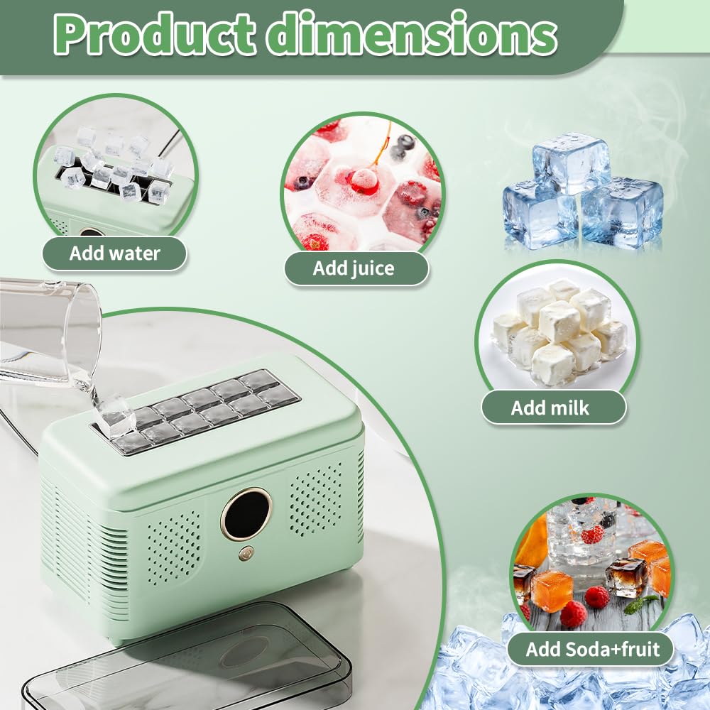 Fast Quiet Portable Countertop Ice Maker