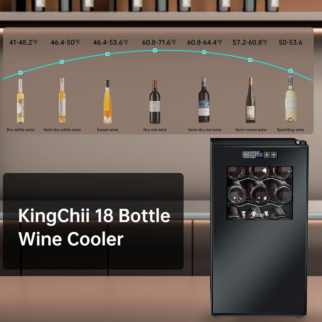 KingChii 18 Bottle Wine Cooler