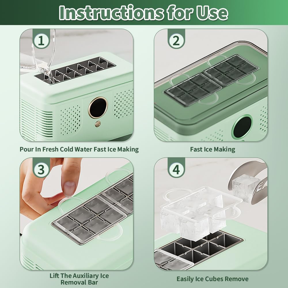 Fast Quiet Portable Countertop Ice Maker