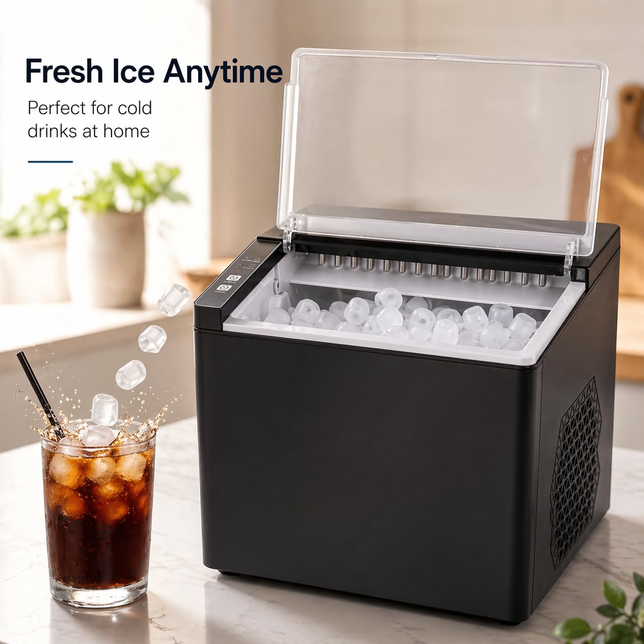 Compact Fast Freeze Portable Countertop Ice Maker