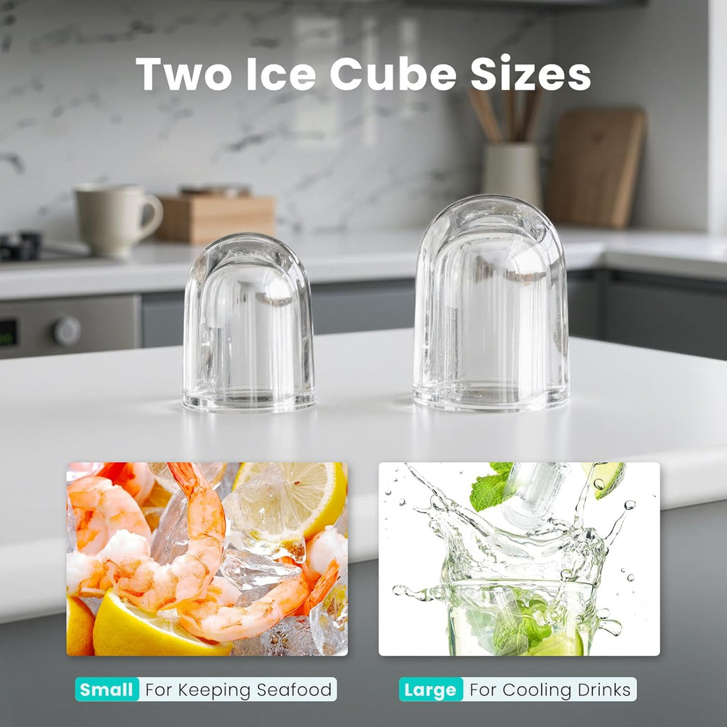 OLIXIS Green Portable Countertop Ice Maker