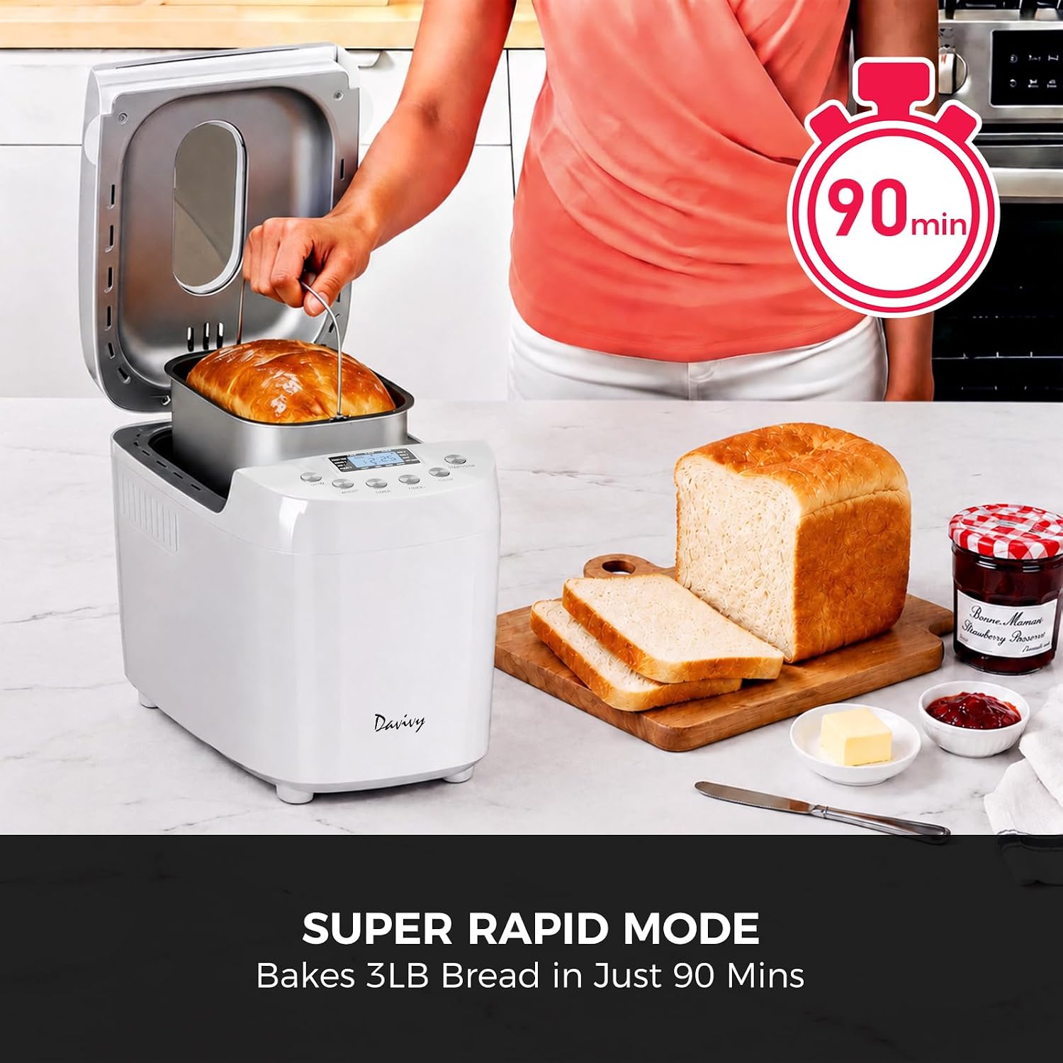 Davivy 15-in-1 3LB Bread Maker