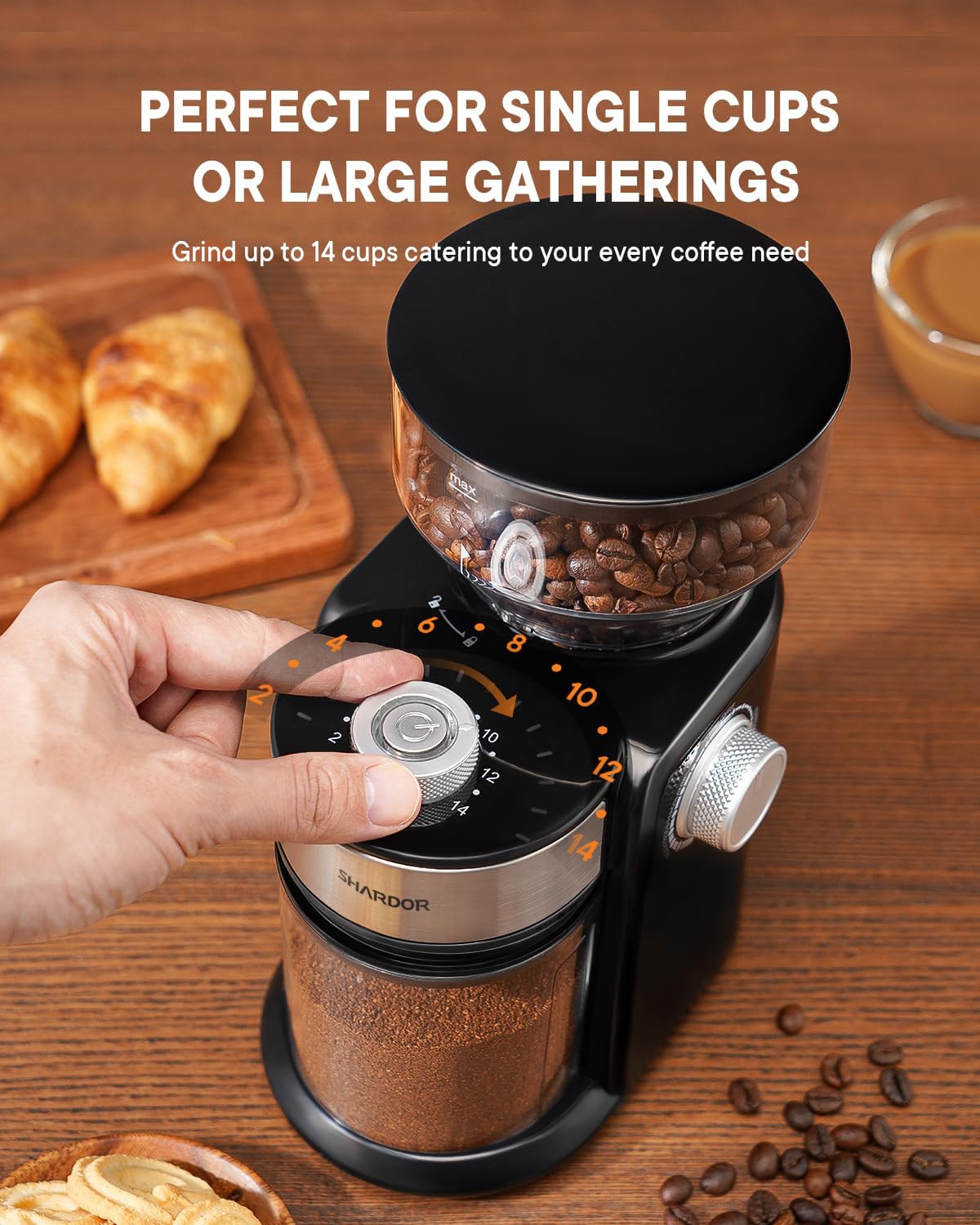 SHARDOR 2.0 Electric Burr Coffee Grinder