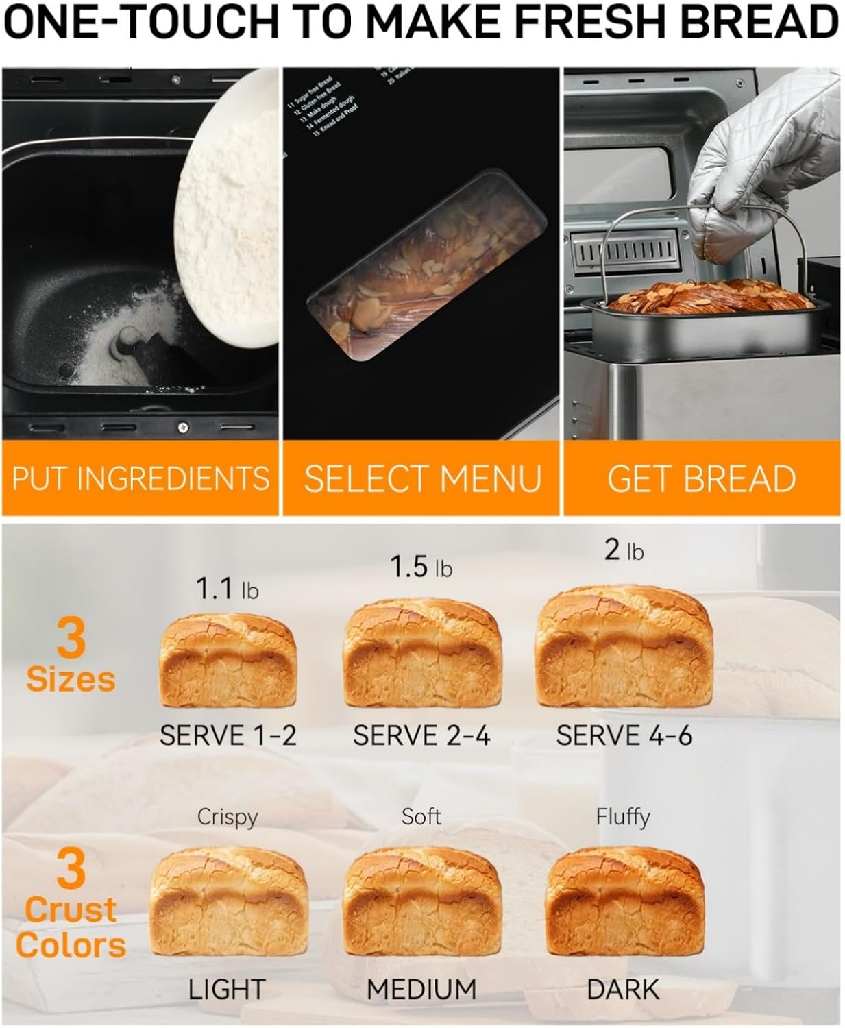 25-in-1 2LB Automatic Bread Machine