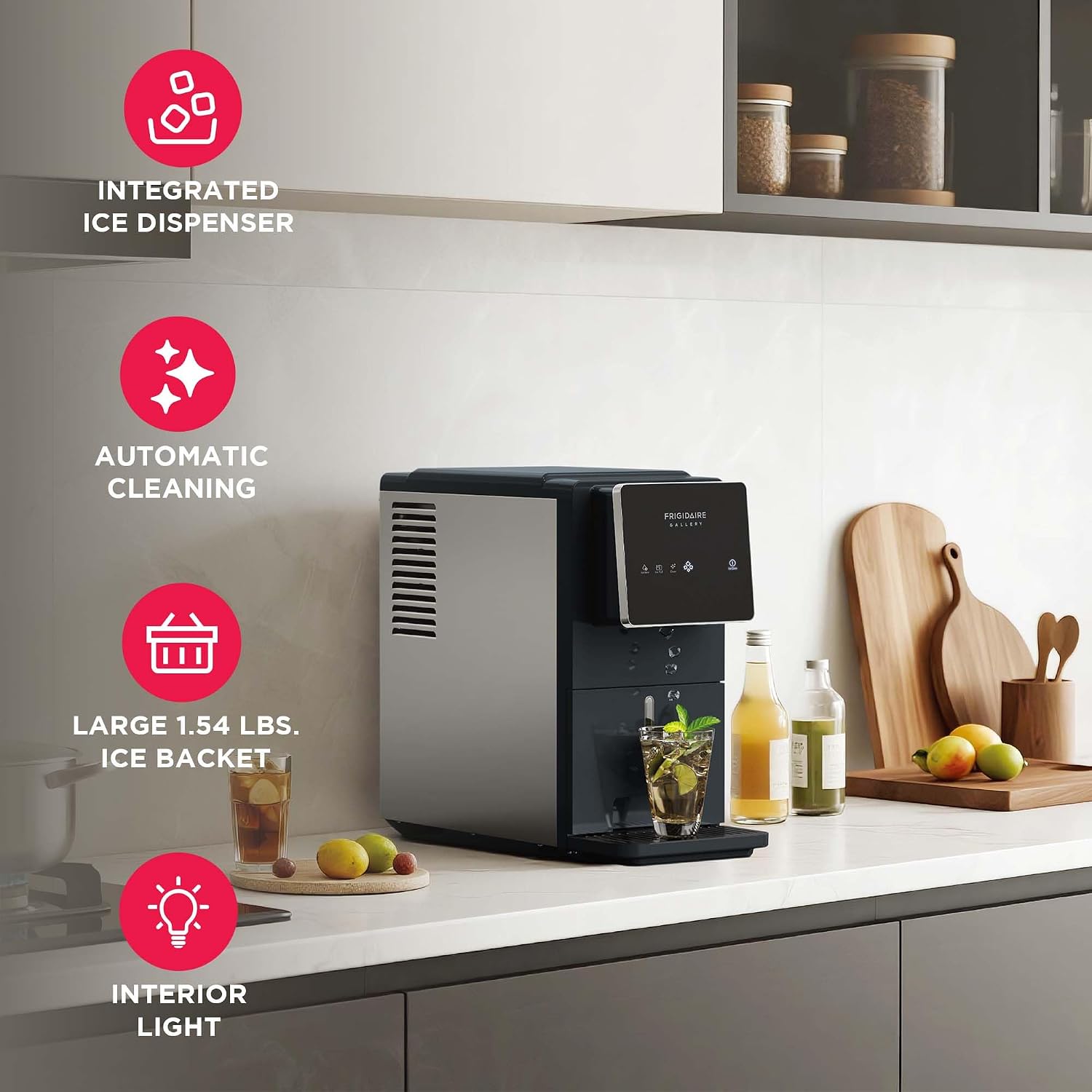 Frigidaire Slate Touchscreen 33Lbs Nugget Ice Maker