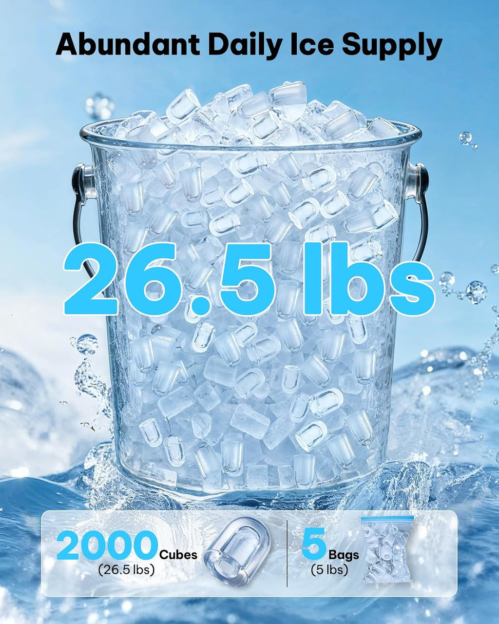Silonn Portable Bullet Countertop Ice Maker