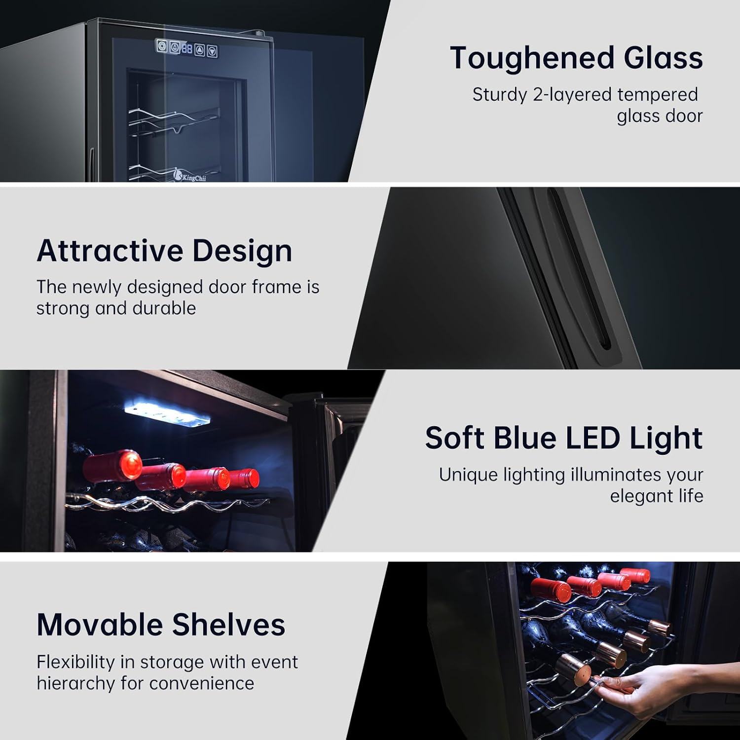 KingChii 18 Bottle Wine Cooler