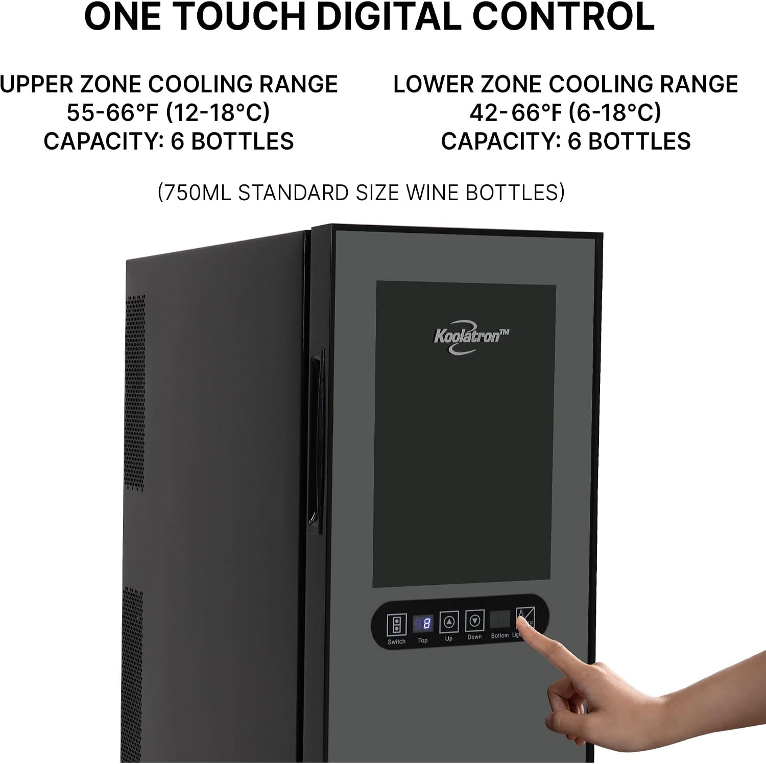 Koolatron 12 Bottle Dual Zone Wine Cooler