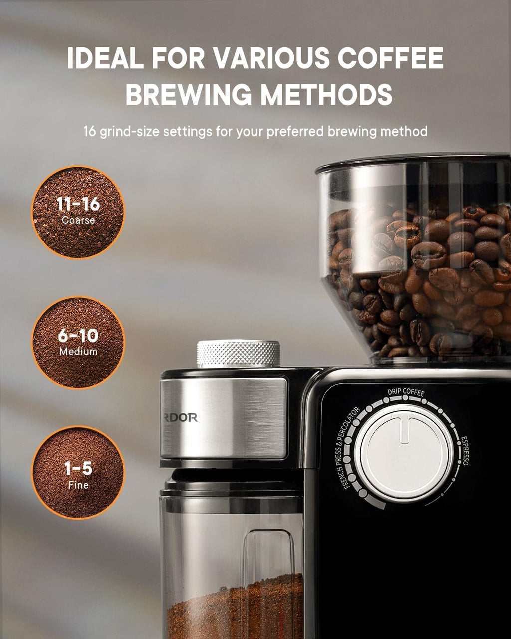 SHARDOR 2.0 Electric Burr Coffee Grinder