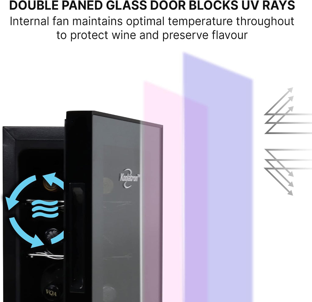 Koolatron 12 Bottle Dual Zone Wine Cooler