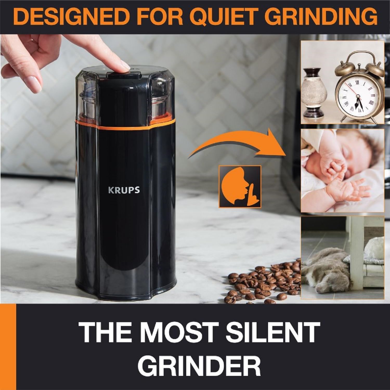 KRUPS Silent Vortex Coffee Grinder