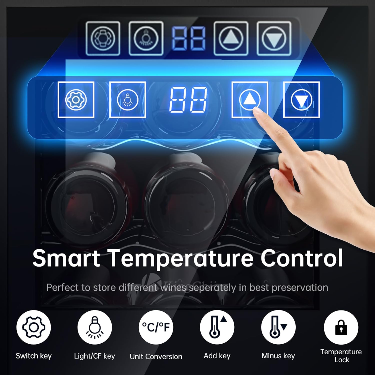KingChii 18 Bottle Wine Cooler