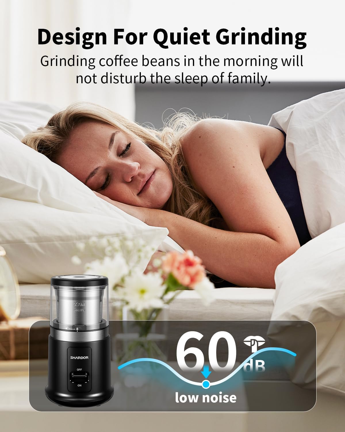 SHARDOR One Touch Electric Coffee & Spice Grinder