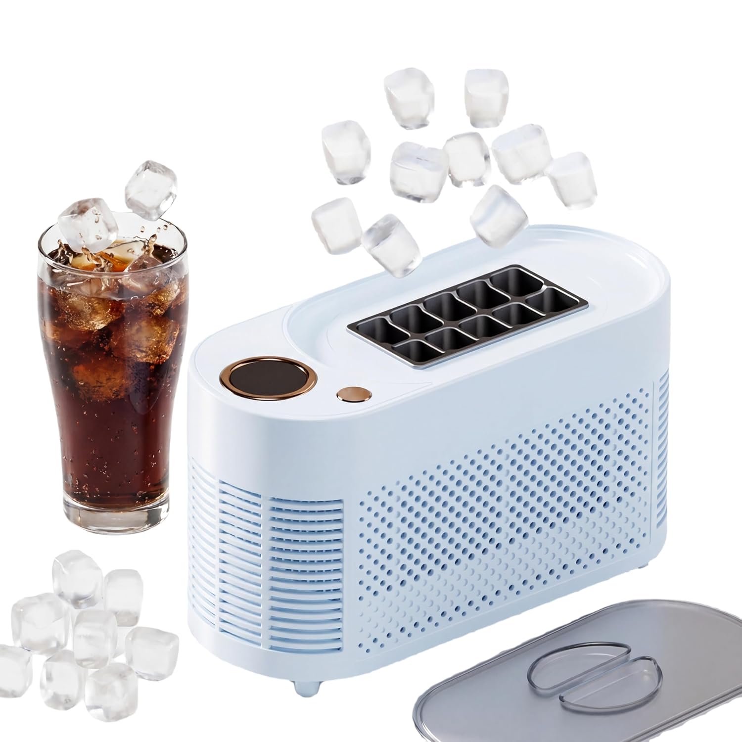 Blue 12V DC Mini Car Portable Ice Maker