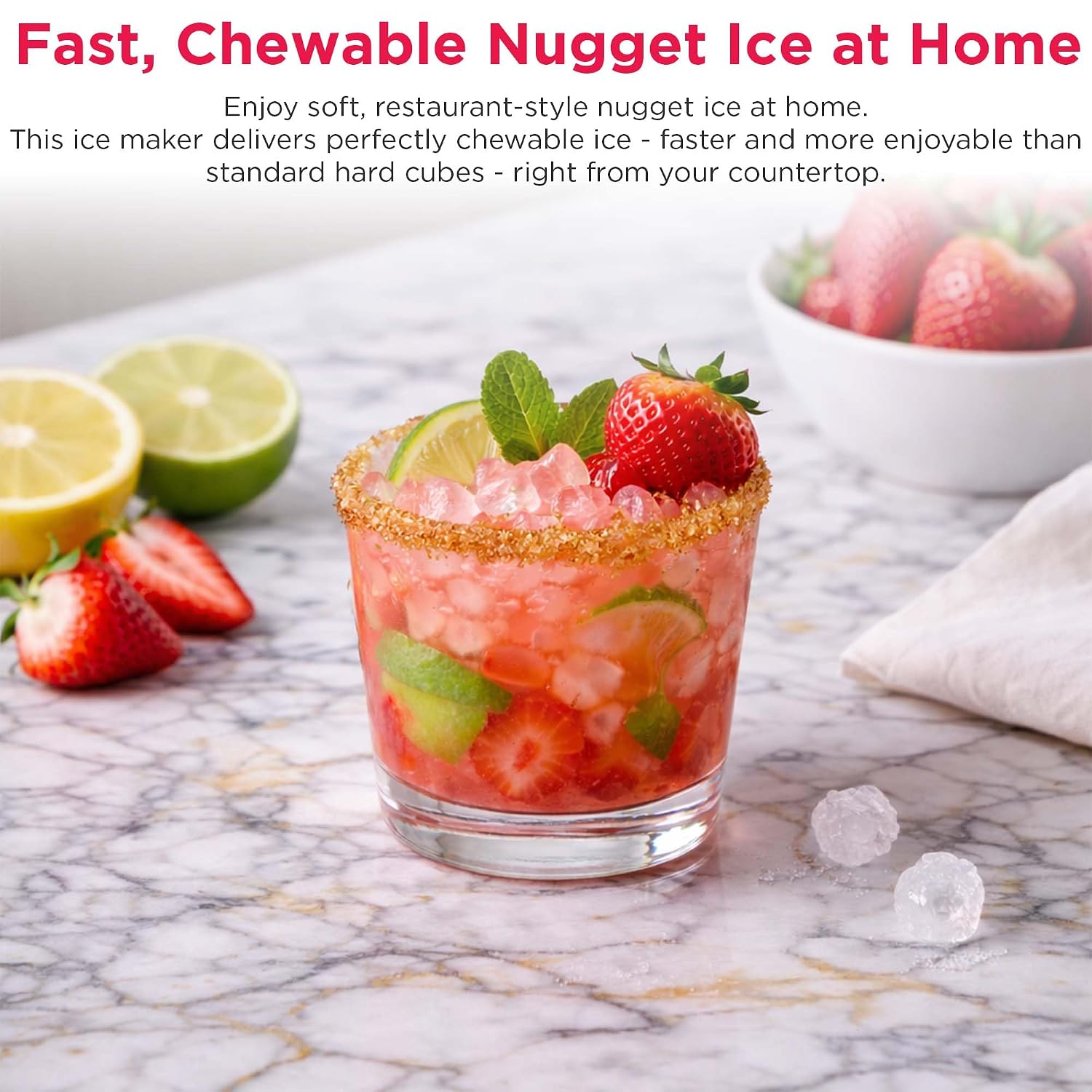 Frigidaire Slate Touchscreen 33Lbs Nugget Ice Maker