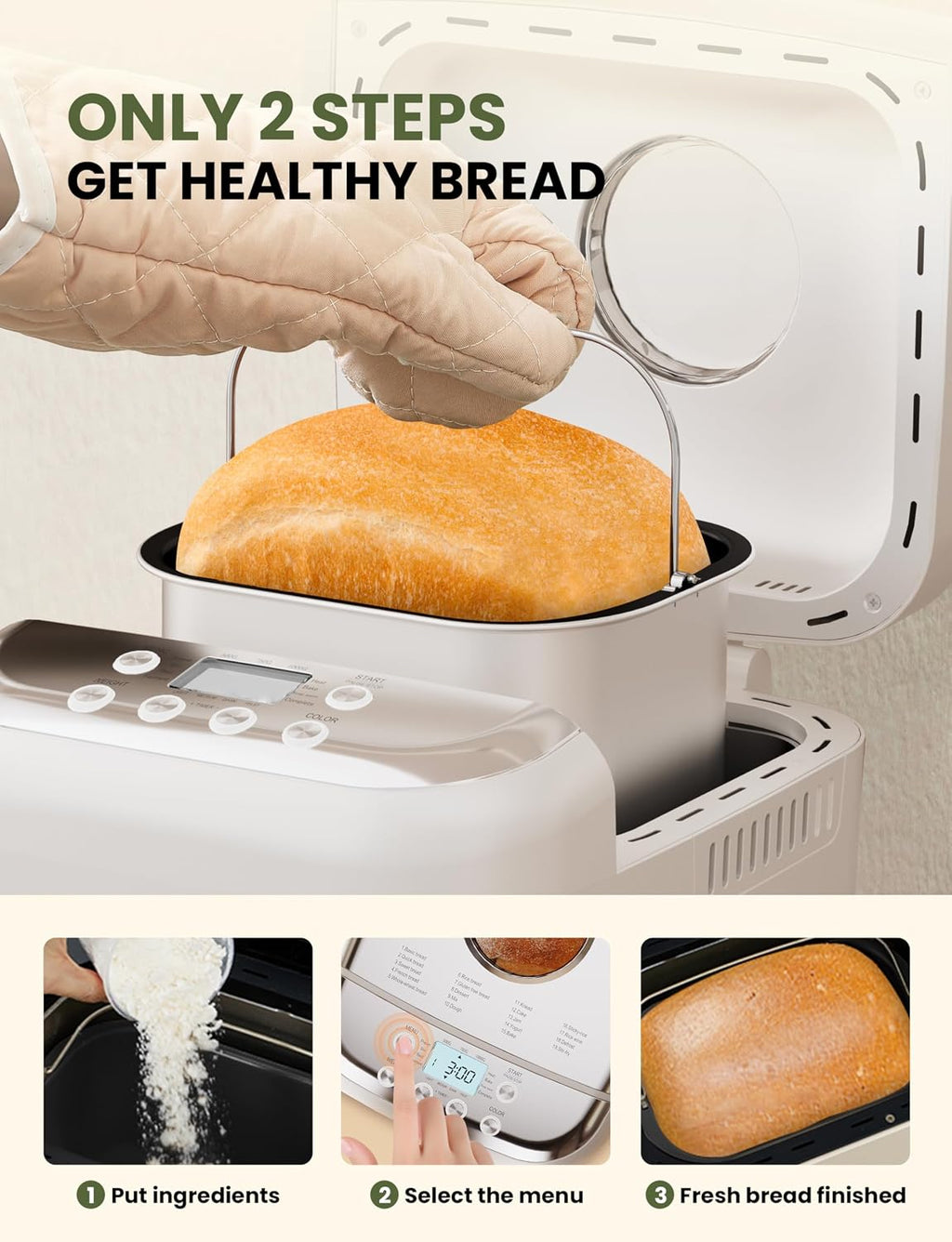 SUMSATY 16-in-1 2.2LB Bread Maker