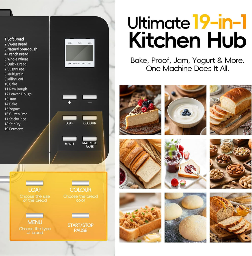 Manastin 19-in-1 Bread Maker Pro