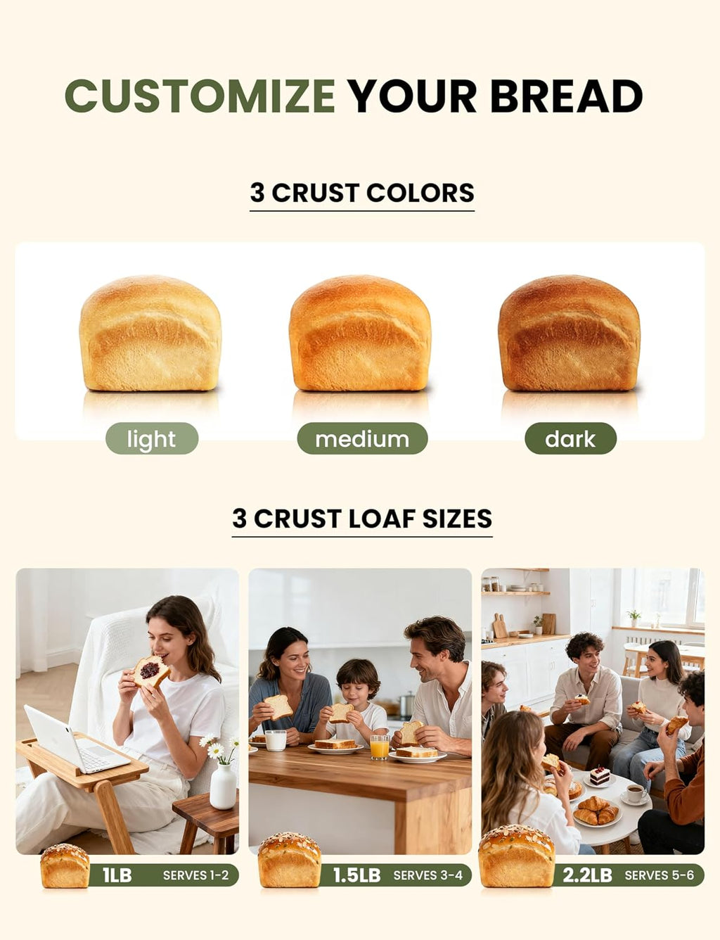 SUMSATY 16-in-1 2.2LB Bread Maker