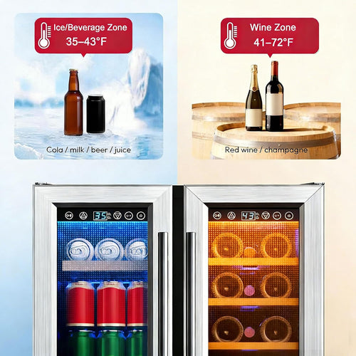 24in Dual Zone 40 Bottle Wine Cooler