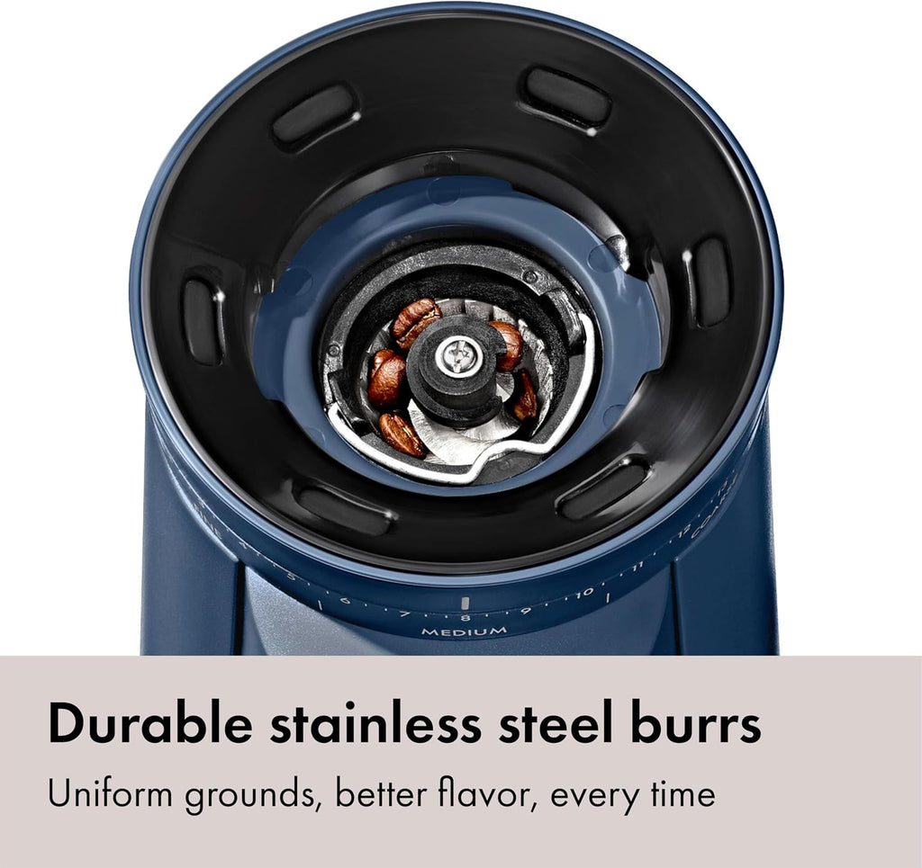 OXO Brew Storm Blue Conical Burr Coffee Grinder
