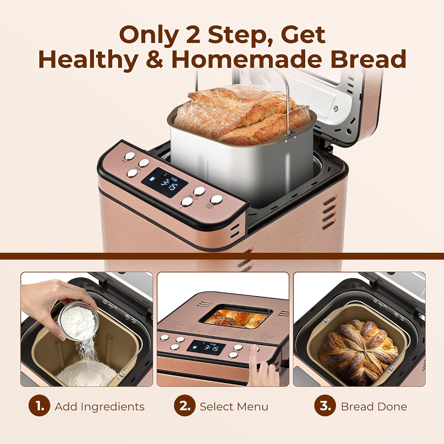 Rosewill 25-in-1 Bread Maker Machine