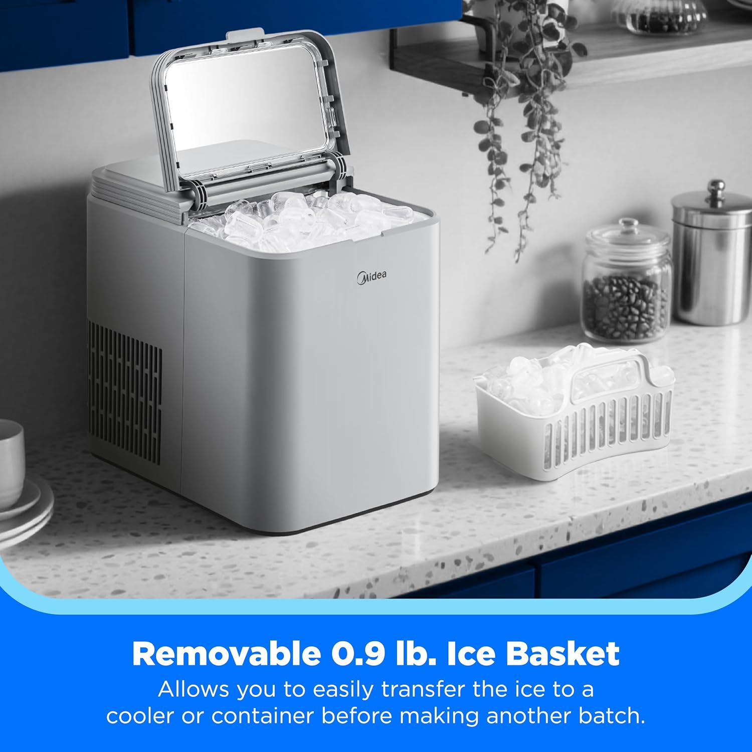 Midea MERI26B1AGY Bullet Ice Maker