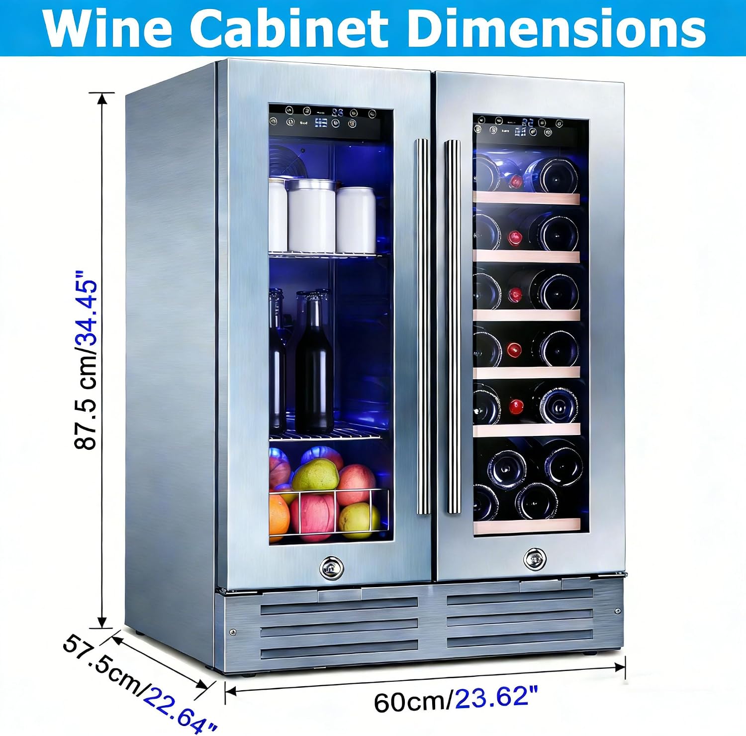 24in Dual Zone 40 Bottle Wine Cooler