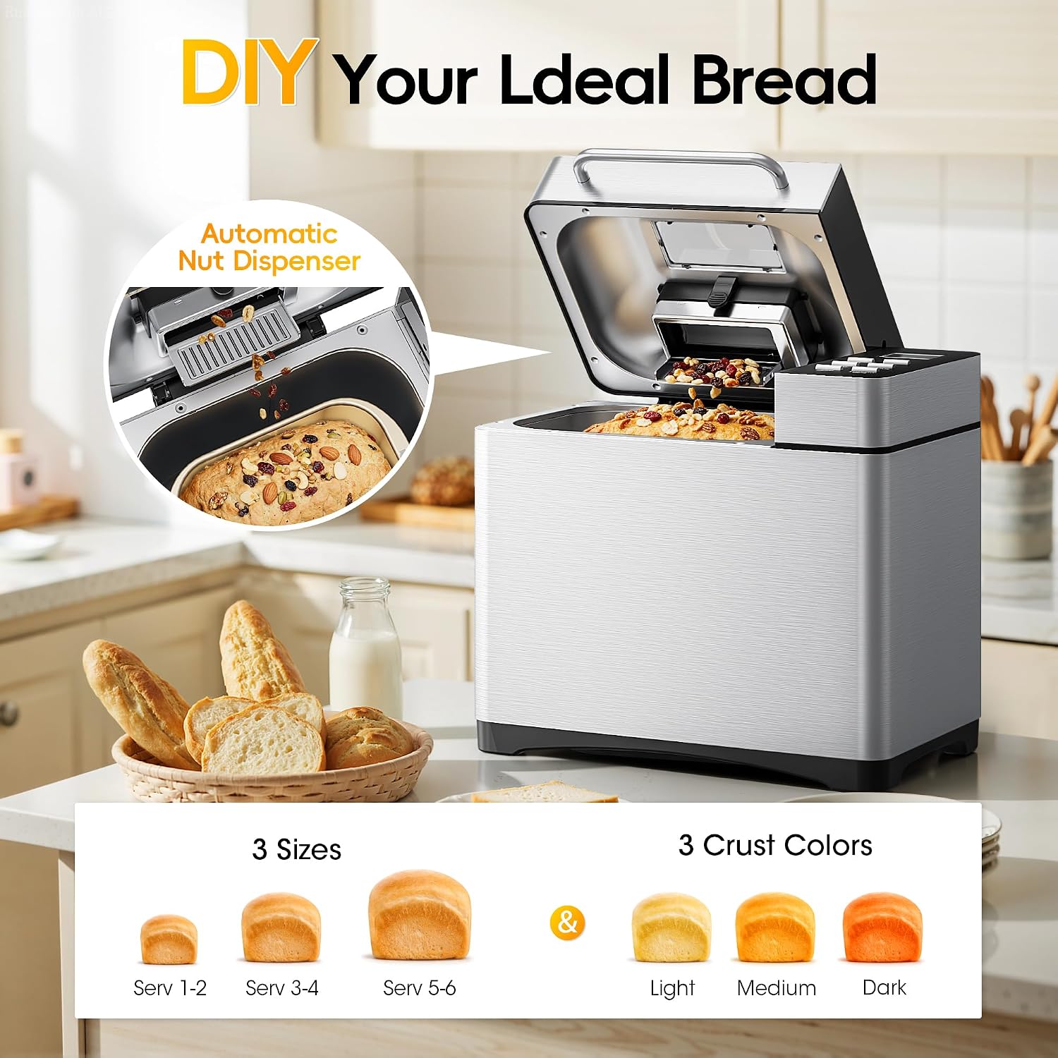 Manastin 19-in-1 Bread Maker Pro